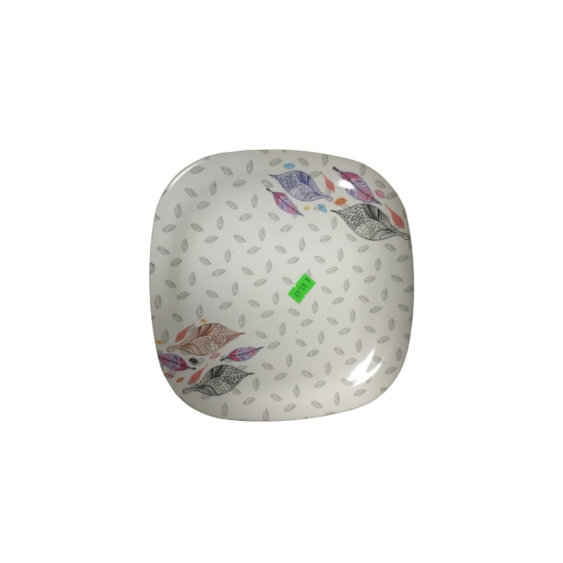CDI White Leaf Melamine Dishwasher and Microwave Safe Plate