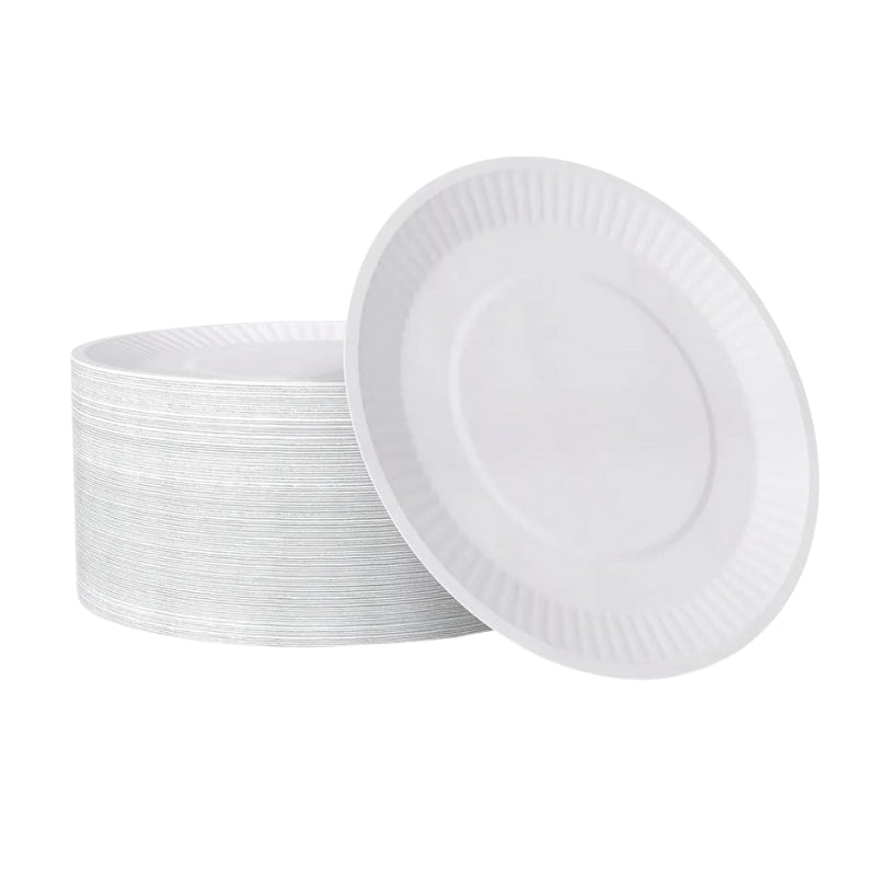 White Single Plates 30 pcs