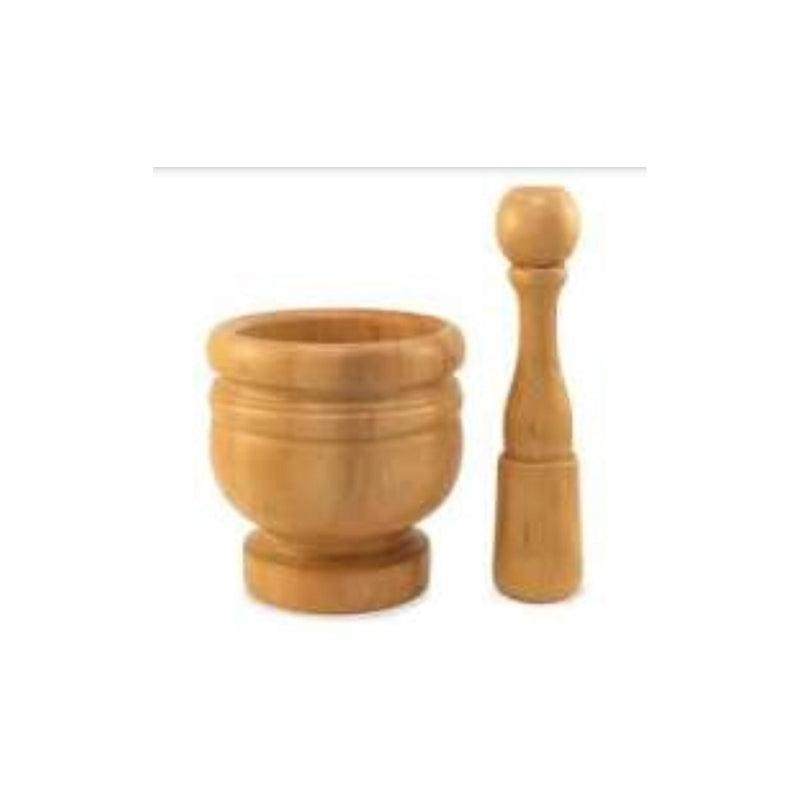 Wooden Mortar With Pestle