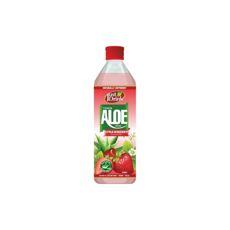 Just Drink Aloe Drink Strawberry with Aloe Pulp