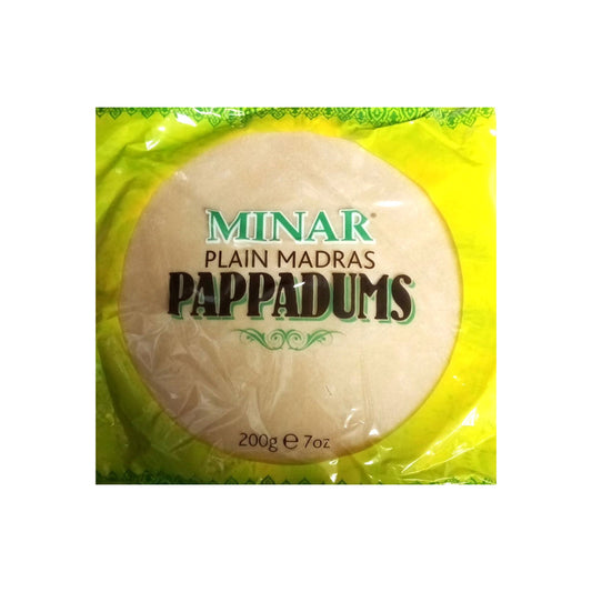 Plain Madras Pappadums - 200g