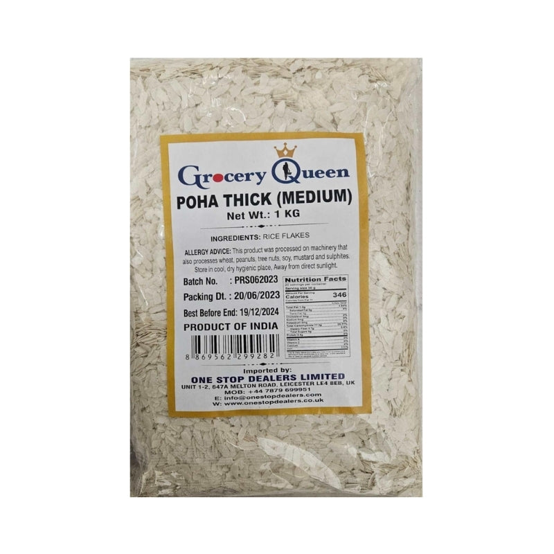 Grocery Queen Poha Thick Medium 1 kg