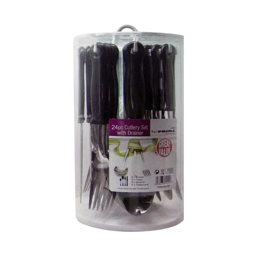 24 pc Cutlery with Drainer