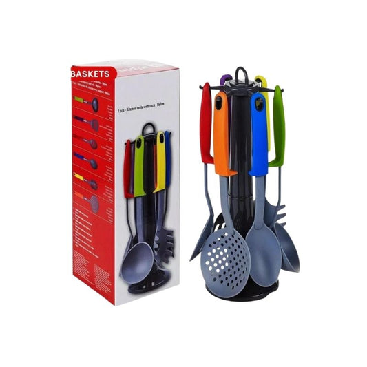 Baskets Cooking Spoon Set with Holder