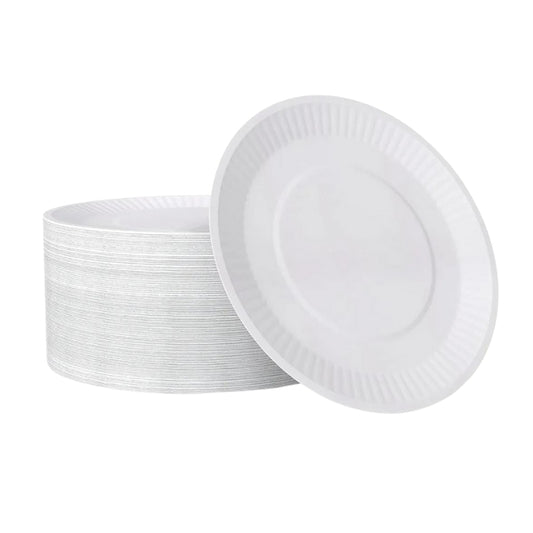 White Single Plates 30 pcs