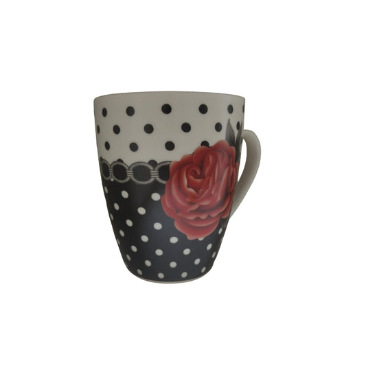Black & White Dotted Ceramic Coffee Mug