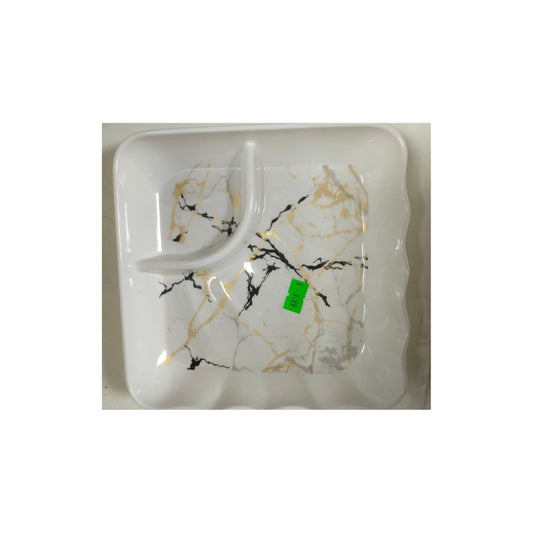 White Square Melamine Dinner Plate