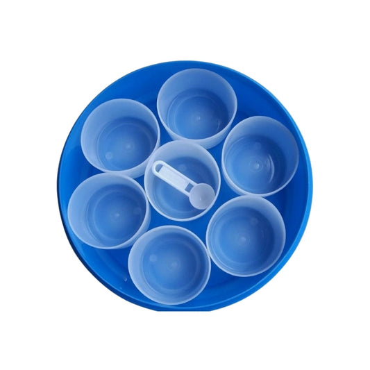 Princeware Plastic New Spice Container, 8 Pieces, Blue