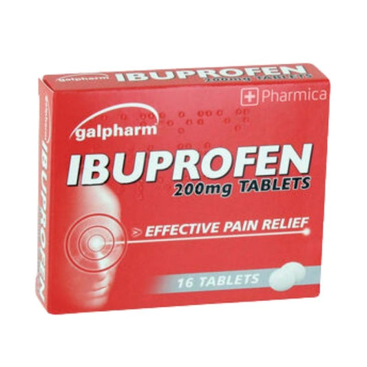 Galpharm Ibuprofen 200MG Tablets - 16count