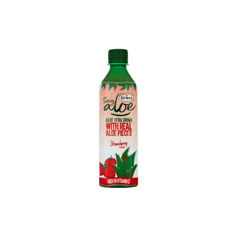 Grace Aloyvera Drink with Aloy Pieces - Strawberry Flavor