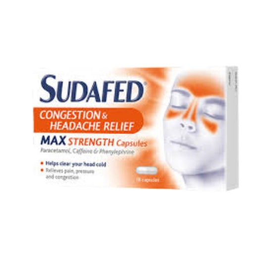 Sudafed Congestion Headche Relife Capsules - 16count