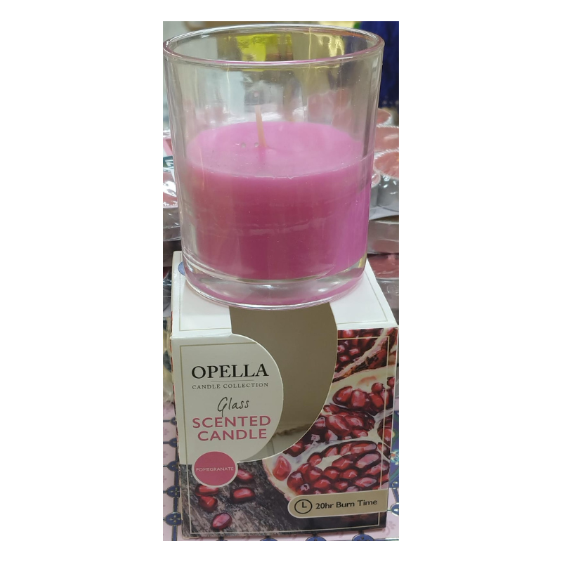 Glass Scented Candle (Pomegranate)