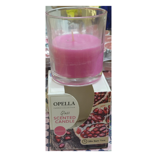 Glass Scented Candle (Pomegranate)