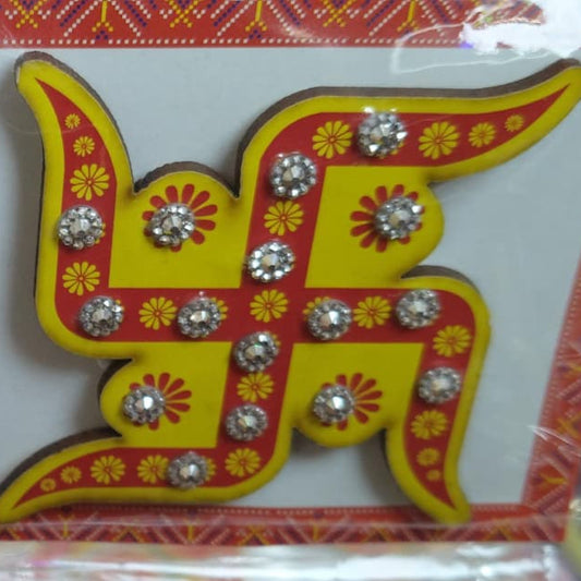 Swastik Stick On (red and yellow) (set of 2)