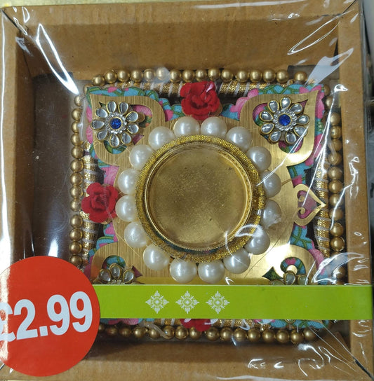 Decorative Square Shaped Tealight Holder