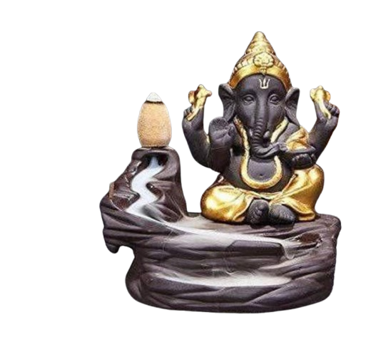 Lord Ganesha Smoky Fountain with Incense Cones